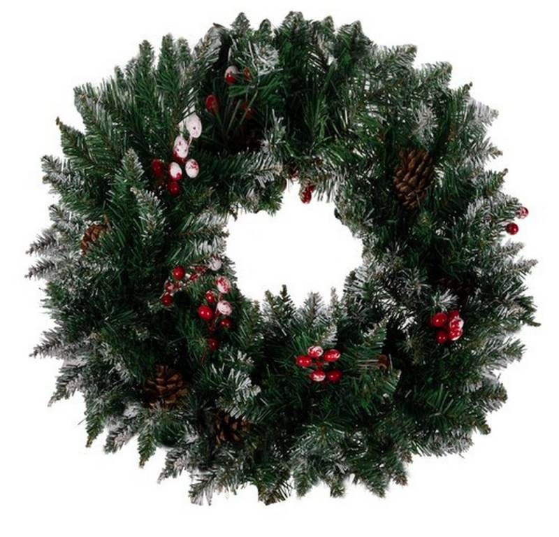 Ruhhy Adventskranz Weihnachtskranz Dekokranz, 45 cm Kranz ist ideal für Türen, Flure, Fenster oder Wände von Ruhhy
