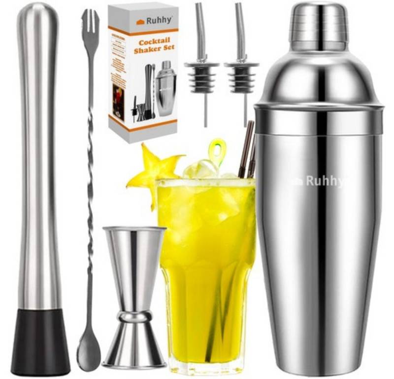 Ruhhy Cocktail-Set Barkeeper-Set, (Spar-Set, 1-tlg., Silber), Getränke Shaker von Ruhhy