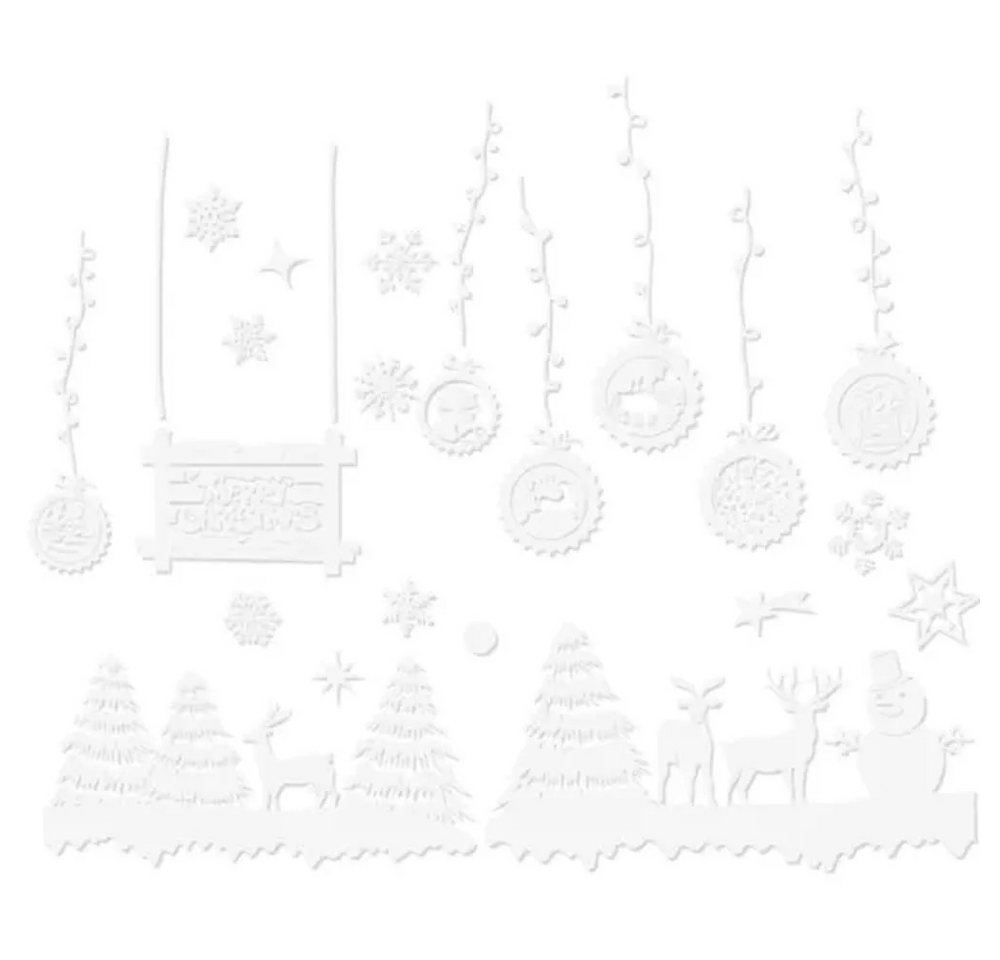 Ruhhy Fenstersticker Weihnachts-Fensteraufkleber, glatt, kein Klebstoff, kein Schmutz, ideal für Glas, Fliesen oder Spiegel Ruhhy Fenstersticker Weihnachts-Fensteraufkleber, glatt, kein Klebstoff, kein Schmutz, ideal für Glas, Fliesen oder Spiegel von Ruhhy
