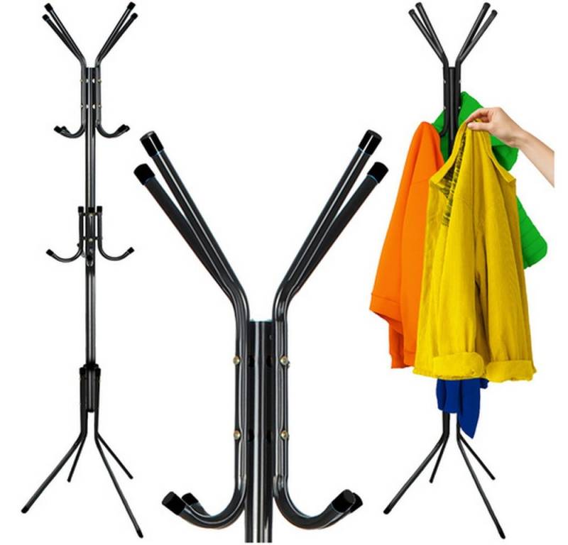 Ruhhy Garderobenständer Standgarderobe Kleiderständer 170 cm, (Spar-Set, 4 Beine), sorgen für sicheren Halt und perfekte Balance – bis zu 20 kg belastbar von Ruhhy