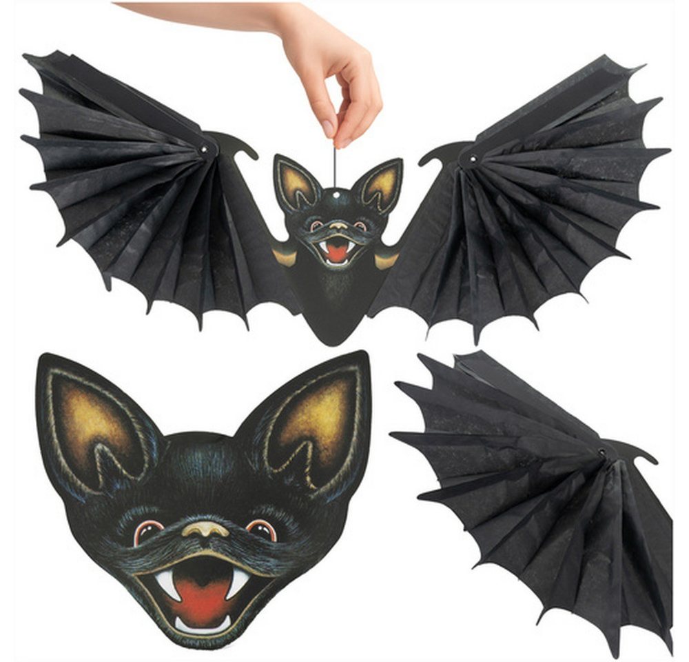 Ruhhy Hängedekoration Hängende Fledermaus Deko (Spar-Set, 1 St., wiederverwendbar), Mit Aufhängebügel leicht an Decke, Tür, Wand befestigen von Ruhhy