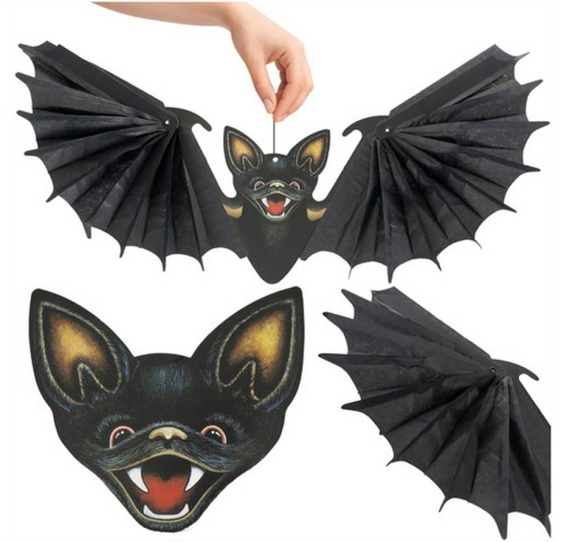 Ruhhy Hängedekoration Hängende Fledermaus Deko (Spar-Set, 1 St., wiederverwendbar), Mit Aufhängebügel leicht an Decke, Tür, Wand befestigen von Ruhhy