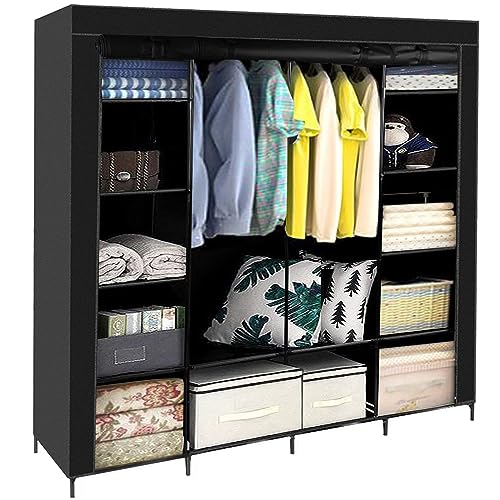 Ruhhy Kleiderschrank Stoffschrank 170x170 cm Aufbewahrung Faltschrank 21744 von Ruhhy