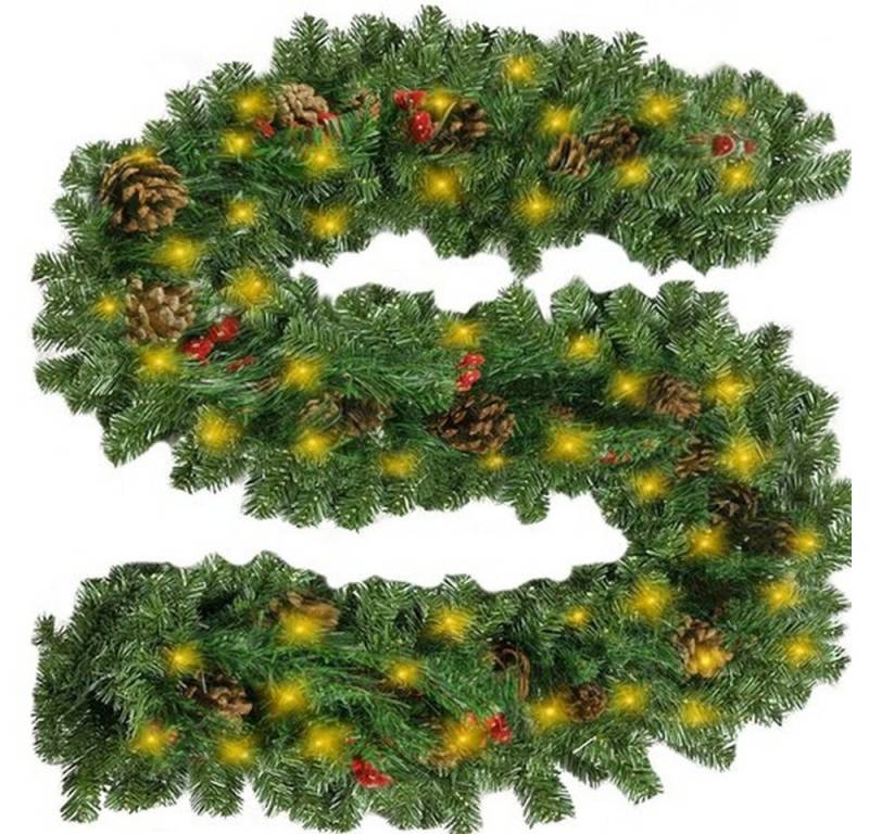 Ruhhy LED-Girlande Weihnachtsbaumgirlande Dekogirlande, verleiht Ihnen eine festliche Stimmung und Atmosphäre von Ruhhy