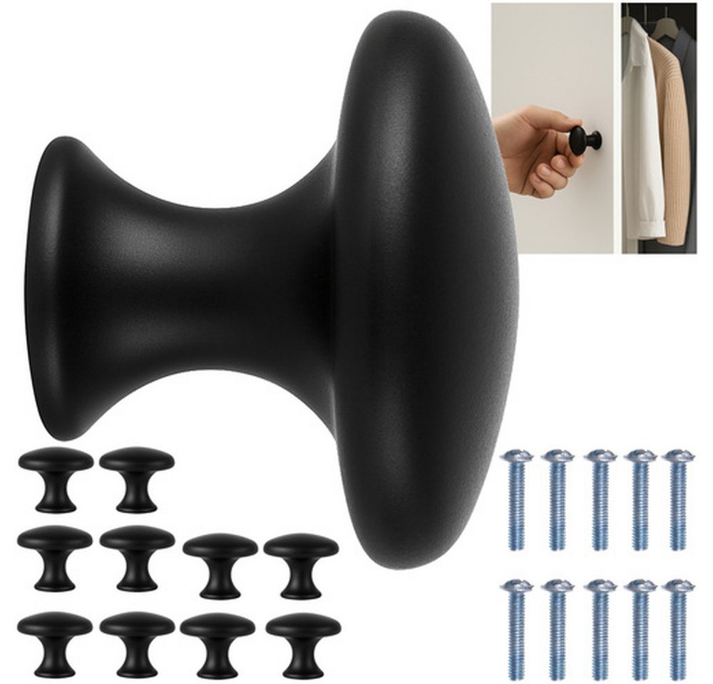 Ruhhy Möbelknopf Möbelgriffknopf Schranknöpfe Griffe (Spar-Set, 10-St., universell), 10 Möbelknöpfe und 10 Befestigungsschrauben im Lieferumfang von Ruhhy