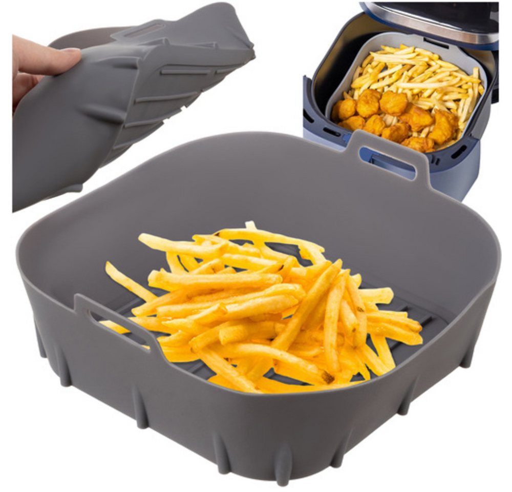 Ruhhy Silikonform Silikoneinsatz Fritteuse, (Spar-Set 1-tlg), Spülmaschinenfest und leicht per Hand zu reinigen, spart Zeit von Ruhhy