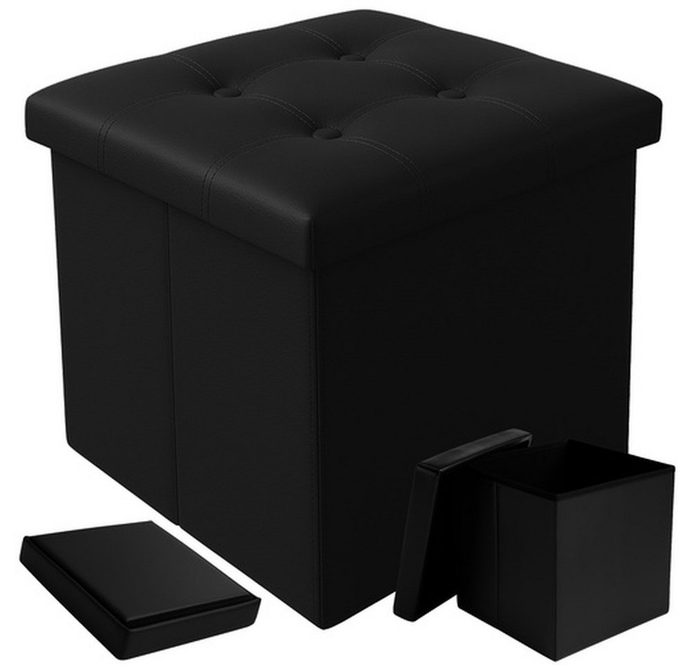 Ruhhy Stauraumhocker Sitzhocker Pouf Aufbewahrungsbox (Spar-Set, 1 St., 39 Liter), in nur 10 Sekunden einsatzbereit, platzsparend verstaubar von Ruhhy