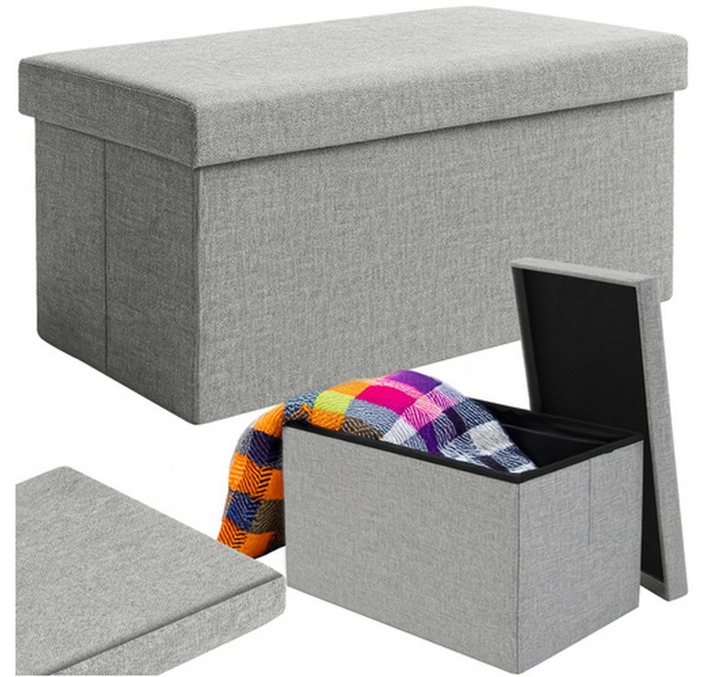 Ruhhy Stauraumhocker Sitzpouf Hocker (Spar-Set, 1 St., platzsparend), Bietet 110 Liter Fassungsvermögen und Platz für 2 Personen von Ruhhy