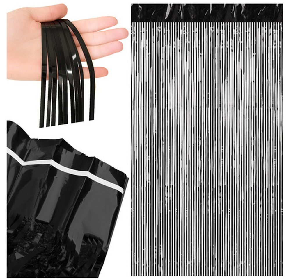 Ruhhy Vorhang Dekovorhang 2x1m Partyvorhang, PET, Sanft bewegliche Fransen reflektieren Licht Ruhhy Vorhang Dekovorhang 2x1m Partyvorhang, PET, Sanft bewegliche Fransen reflektieren Licht von Ruhhy