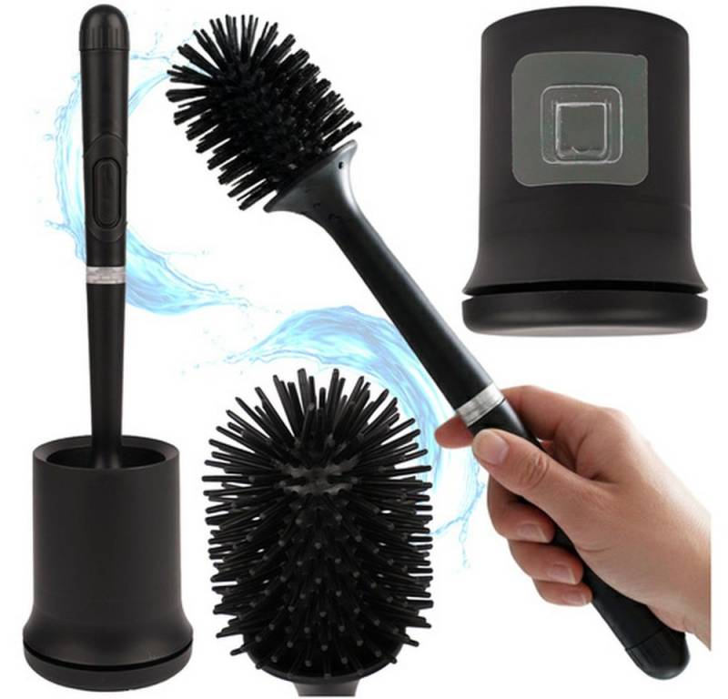 Ruhhy WC-Reinigungsbürste Badezimmerbürste Toilettenbürste, Fliesen, (Spar-Set, mit Behälter), mit Tropfschale und Belüftungssystem von Ruhhy