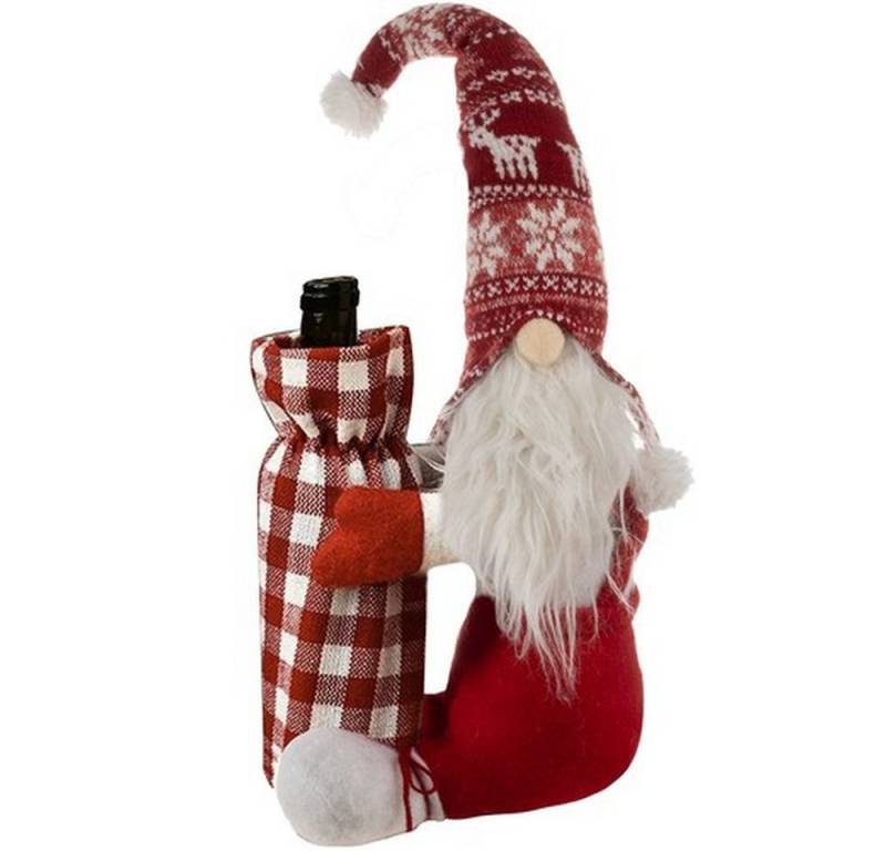 Ruhhy Weihnachtsfigur Weihnachtswichtel Flaschentasche (Spar-Set, weihnachtlich), langlebig und mehrfach nutzbar – Jahr für Jahr einsetzbar von Ruhhy