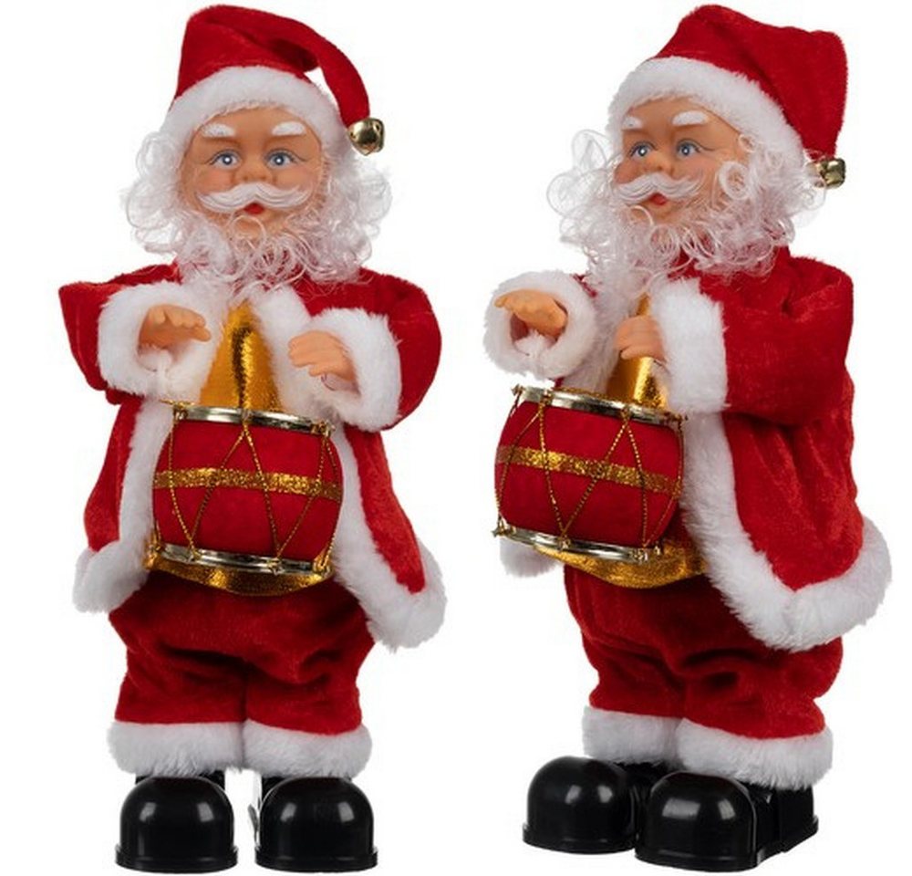 Ruhhy Weihnachtsmann Dekoration Weihnachtsmann (Spar-Set, 1 St., trommelt), Der Weihnachtsmann bewegt Arme und Körper zur Melodie von Ruhhy