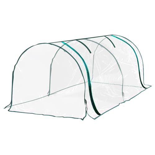 Foliengewächshaus - Winterpflanzen-Frostschutz-Warmzelt, Begehbarer Gewächshaustunnel, Außengewächshaus, Halterung Nicht Im Lieferumfang Enthalten (130 X 60 X 50 cm) von Ruhnjyg