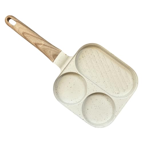 Ruhnjyg Eierpfanne | Bratpfanne-Pfanne | Eierpfanne antihaftbeschichtet | 3-teiliges Kochgeschirr Küchenzubehör für Induktion Elektroherd Restaurant Heimkochen Steak Sandwich BBQ von Ruhnjyg