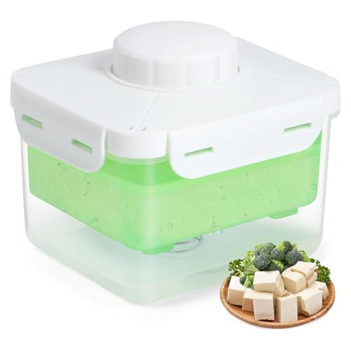 Ruhnjyg TofuPress Drainer, Selbstgemachte Press Drain Box, TofuPressen-Set, TofuBox, TofuSieb, Hausgemachter Sojabohnen-Quark, Für Zuhause, Küche, Kochwerkzeug von Ruhnjyg