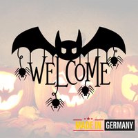 Gruselige Halloween-Fledermaus Mit Spinnen | Wandtattoo Für Türen Und Fenster Gruselige Halloween-Fledermaus Mit Spinnen | Wandtattoo Für Türen Und Fenster von RuhrpottRebellion