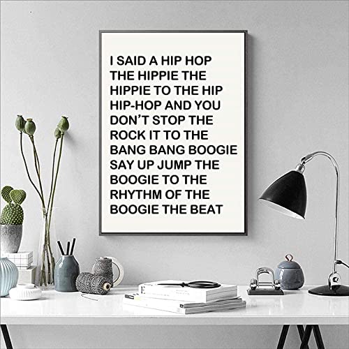 Leinwand Kunstwerk 50 x 70 cm rahmenlos I Say Hip Hop Poster Rapper's Joy Lyrics gedruckt Hip Hop Kunst Leinwand Gemälde Bar Bar Wanddekoration von RuiChuangKeJi