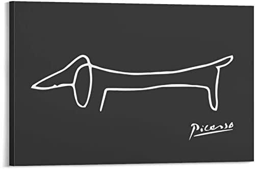 RuiChuangKeJi Poster Artwork 70x90cm Rahmenlos Picasso Hund Dackel Leinwand Kunstposter und Wandkunst Bild Druck Modern Home Schlafzimmer Decor Poster von RuiChuangKeJi
