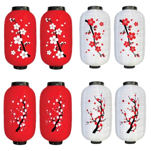 2 Stücke Papier Japanische Laterne Zum Aufhängen Garten Chinesische Lampions Papierlaterne Dekorativ Wasserdicht Laternen Für Sushi Grill Bar Restaurant Sashimi Hängende Lampen Dekoration (8 Pcs) von RuiDay