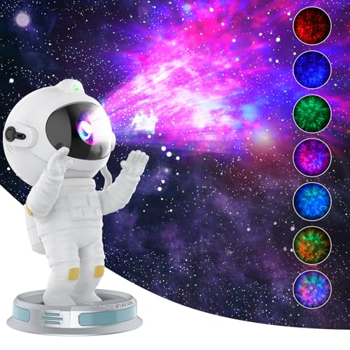 RuiDay LED Astronaut Sternenhimmel Projektor,Sternenlicht Astrolyte Projektor mit Fernbedienung&Timer,Galaxy Nachtlicht Light Projector,Sternenprojektor Lichtprojektor für Erwachsene Kinder von RuiDay