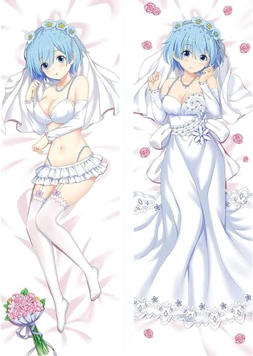 Anime Kissenbezug Für Re Zero- Starting Life in Another World Rem,Anime Pillowcase Digitaler Doppelseitiger Druck Kissenbezug,Seitenschläferkissen Bezug,Bedding Umarmungskissen Bezu von RuiHao