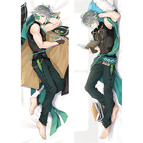 Anime Kissenbezug Manga Kissenhülle Für Genshin Impact Alhaitham,Anime Pillowcase Digitaler Doppelseitiger Druck Kissenbezug,Seitenschläferkissen Bezug,Bedding Umarmungskissen Bezu von RuiHao