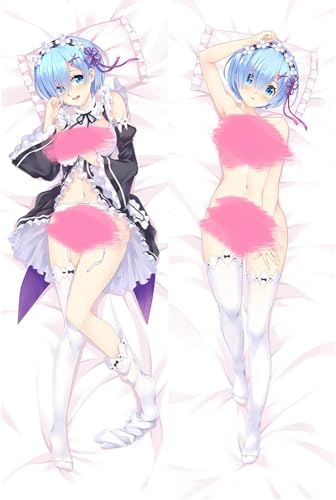 RuiHao Anime Kissenbezug Manga Kissenhülle Für Anime Girl,Anime Pillowcase Digitaler Doppelseitiger Druck Kissenbezug,Seitenschläferkissen Bezug,Bedding Umarmungskissen Bezu,Peachskin-160 x 50 cm von RuiHao