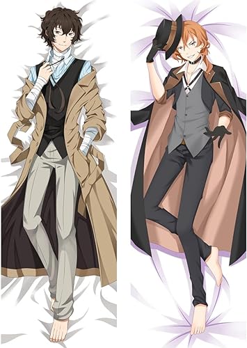 RuiHao Anime Kissenbezug Manga Kissenhülle Für Bungo Stray Dogs,Anime Pillowcase Digitaler Doppelseitiger Druck Kissenbezug,Seitenschläferkissen Bezug,Bedding Umarmungskissen Bezu von RuiHao