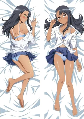 RuiHao Anime Kissenbezug Manga Kissenhülle Für Don't Toy with Me,Miss Nagatoro,Anime Pillowcase Digitaler Doppelseitiger Druck Kissenbezug,Seitenschläferkissen Bezug,Bedding Umarmungskissen Bezu von RuiHao