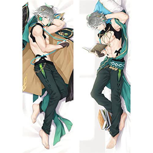 RuiHao Anime Kissenbezug Manga Kissenhülle Für Genshin Impact Alhaitham,Anime Pillowcase Digitaler Doppelseitiger Druck Kissenbezug,Seitenschläferkissen Bezug,Bedding Umarmungskissen Bezu von RuiHao