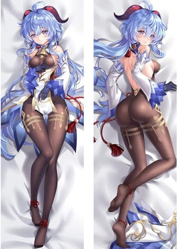 RuiHao Anime Kissenbezug Manga Kissenhülle Für Genshin Impact Ganyu,Anime Pillowcase Digitaler Doppelseitiger Druck Kissenbezug,Seitenschläferkissen Bezug,Bedding Umarmungskissen Bezu von RuiHao