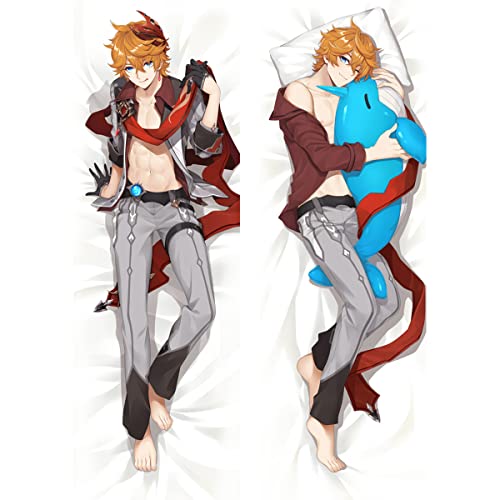 RuiHao Anime Kissenbezug Manga Kissenhülle Für Genshin Impact Tartaglia,Anime Pillowcase Digitaler Doppelseitiger Druck Kissenbezug,Seitenschläferkissen Bezug,Bedding Umarmungskissen Bezu von RuiHao