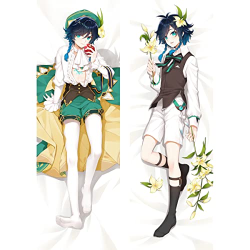 RuiHao Anime Kissenbezug Manga Kissenhülle Für Genshin Impact Venti,Anime Pillowcase Digitaler Doppelseitiger Druck Kissenbezug,Seitenschläferkissen Bezug,Bedding Umarmungskissen Bezu von RuiHao