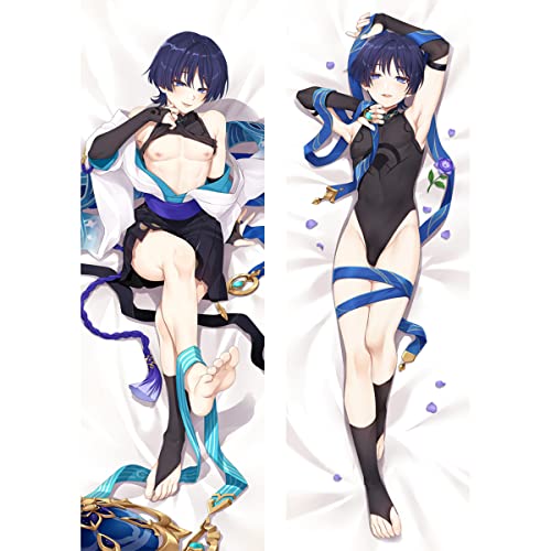 RuiHao Anime Kissenbezug Manga Kissenhülle Für Genshin Impact Wanderer,Anime Pillowcase Digitaler Doppelseitiger Druck Kissenbezug,Seitenschläferkissen Bezug,Bedding Umarmungskissen Bezu von RuiHao