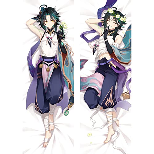 RuiHao Anime Kissenbezug Manga Kissenhülle Für Genshin Impact Xiao,Anime Pillowcase Digitaler Doppelseitiger Druck Kissenbezug,Seitenschläferkissen Bezug,Bedding Umarmungskissen Bezu von RuiHao