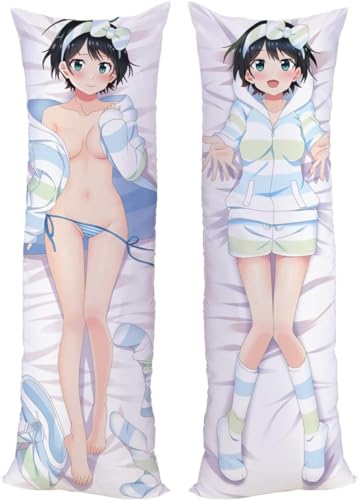 RuiHao Anime Kissenbezug Manga Kissenhülle Für Rent A Girlfriend,Anime Pillowcase Digitaler Doppelseitiger Druck Kissenbezug,Seitenschläferkissen Bezug,Bedding Umarmungskissen Bezu,2wt-150 x 50 cm von RuiHao