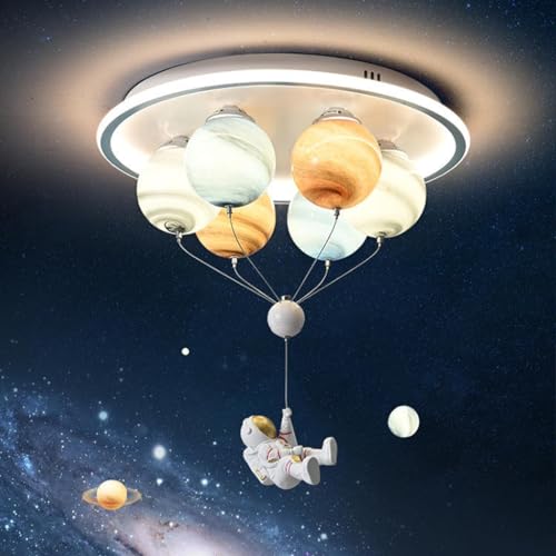 RuiRfh Deckenleuchte LED Cartoon Astronauten Deckenleuchte eingebettete Schlafzimmerbeleuchtung kreativer Glasplanet Kronleuchter Kinderzimmer Restaurant Kindergarten Spielzeugzimmer Lesezimmer RuiRfh Deckenleuchte LED Cartoon Astronauten Deckenleuchte eingebettete Schlafzimmerbeleuchtung kreativer Glasplanet Kronleuchter Kinderzimmer Restaurant Kindergarten Spielzeugzimmer Lesezimmer von RuiRfh