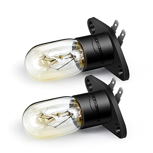 Ruiandsion 2 Stück Z187 Mikrowellenbirne 250 V 20 W Mikrowellenlampe für Universal Mikrowellen Birnenofenlampe, warmweiß von Ruiandsion