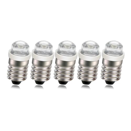 Ruiandsion 5PCS E10 LED-Lampen Rot AC 220V Schraubsockel Energiesparende E10-Sockel 0,5W LED-Upgrade-Lampen für Schlafzimmer Esszimmer Licht von Ruiandsion