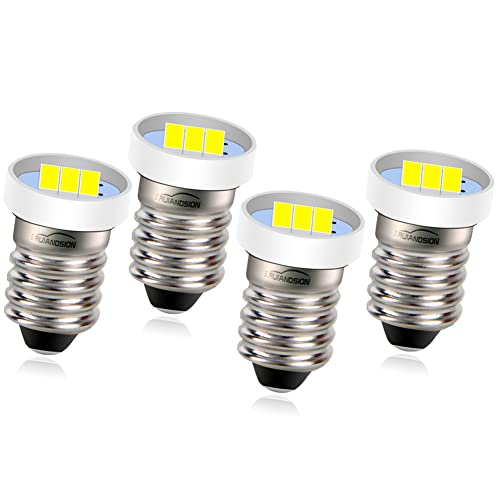 Ruiandsion E10 LED Taschenlampe Glühbirnen 24V Miniatur Schraube Glühbirnen Upgrade für Scheinwerfer Taschenlampen Arbeitsscheinwerfer, weiß (4er Pack) von Ruiandsion