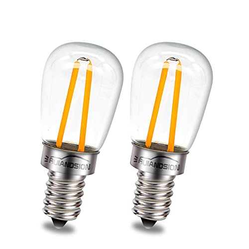 Ruiandsion E12 LED Glühbirne 220V AC Warmweiß 2SMD LED Chips LED Klar Glühbirne Ersatz für Kerzen Decke Pendel dekorative Licht (Packung mit 2) von Ruiandsion