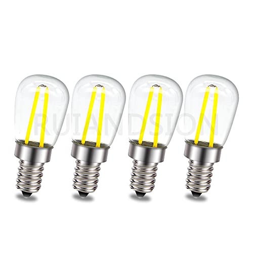 Ruiandsion E12 LED Glühbirne 220V AC Weiß 2SMD LED Chips LED Klar Glühbirne Ersatz für Kerzen Decke Pendel dekorative Licht (Packung mit 4) von Ruiandsion