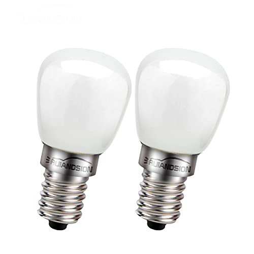 Ruiandsion E14 LED Glühbirne 220V-240V Ersatz Kühlschranklampen mit geringer Wärmeentwicklung für Salzlampe/Kühlschrank/Haube/Nähmaschine, weiß (2er Pack) von Ruiandsion