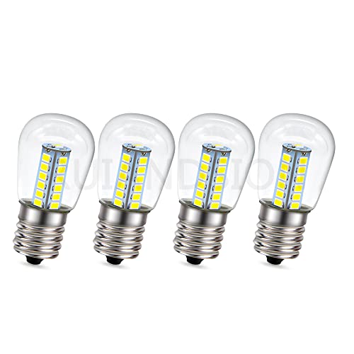 Ruiandsion E17 LED Kühlschrank Glühbirne 220V AC Weiß 2835 25SMD LED Klar Glühbirne für Gefrierschrank Decke Hausbeleuchtung Lampe (4er Pack) von Ruiandsion