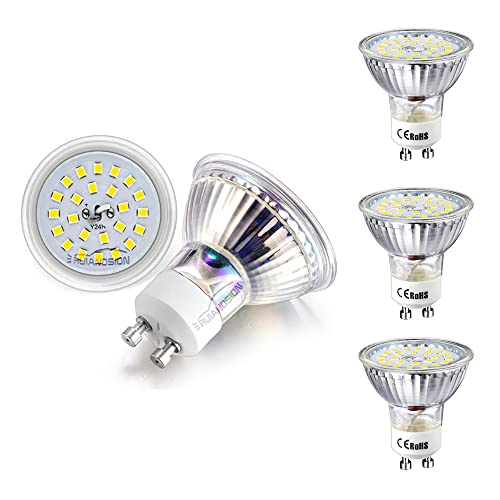 Ruiandsion GU10 LED Glühbirnen 85-265V Weiß 2835 24SMD 400 Lumen 4W LED Glühbirne Ersatz für Spotlight Einbau Schienenbeleuchtung, nicht dimmbar - Packung mit 5 Ruiandsion GU10 LED Glühbirnen 85-265V Weiß 2835 24SMD 400 Lumen 4W LED Glühbirne Ersatz für Spotlight Einbau Schienenbeleuchtung, nicht dimmbar - Packung mit 5 von Ruiandsion
