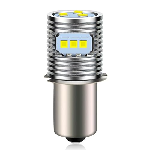 Ruiandsion Upgrade LED Taschenlampe P13.5S Basislampen 6-24V Hochleistungs CSP 9SMD Chipsatz Ersatz für Scheinwerfer Taschenlampen-LED Umrüstsatz Glühlampe, unpolar (1er-Pack) von Ruiandsion