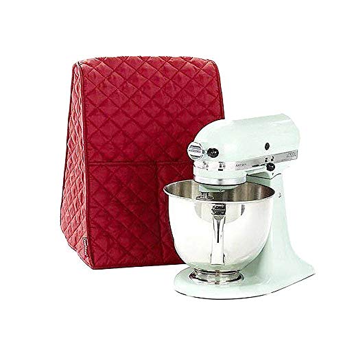 Standmixer Staubdichte Abdeckung mit Organizer-Tasche für KitchenAid Mixer um sauber und sicher zu halten (rot) von Ruibo