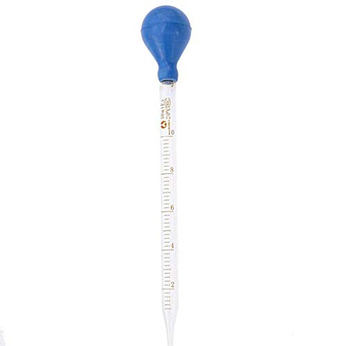 Ruiboury Pipette für Labor, 10 ml, mit blauem Gummikopf von Ruiboury