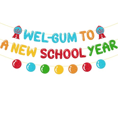 Wel-Gum to a New School Year Banner Welcome Back to School Decoration Hello School Goodbye Pool Backdrop First Day of School Pinnwand Decor Wel-Gum to a New School Year Banner Welcome Back to School Decoration Hello School Goodbye Pool Backdrop First Day of School Pinnwand Decor von Ruicenbabiii