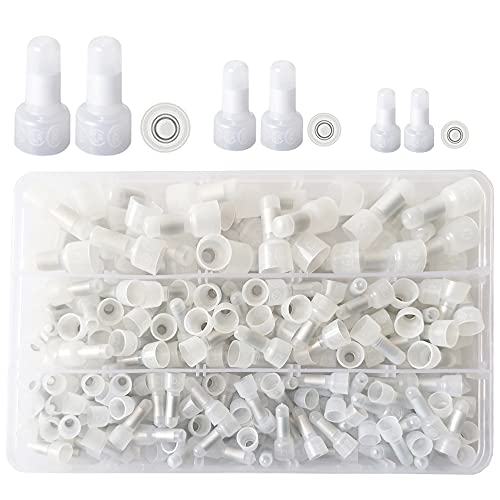 Ruidee 250PCS Closed End Crimp Connector Nylon Wire Crimp Cap Terminal Connectors Assortment Kit 22-16/16-14/12-10 AWG ANM Ruidee 250PCS Closed End Crimp Connector Nylon Wire Crimp Cap Terminal Connectors Assortment Kit 22-16/16-14/12-10 AWG ANM von Ruidee